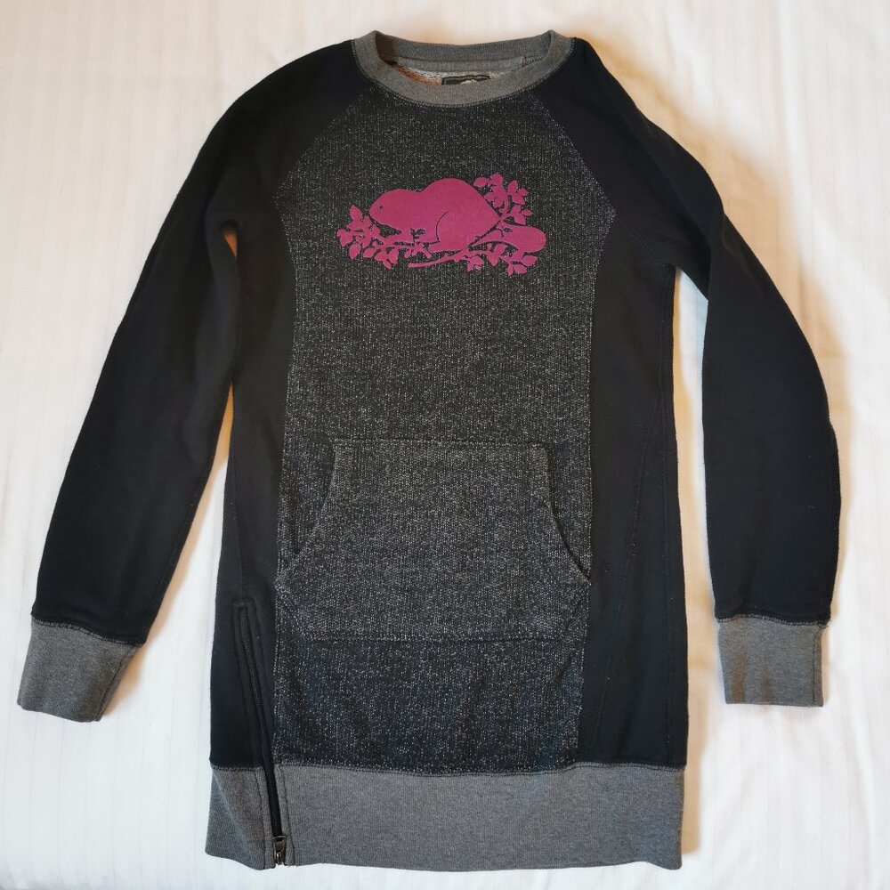 Girls Long Roots Brand Sweatshirt with Pocket and Zip